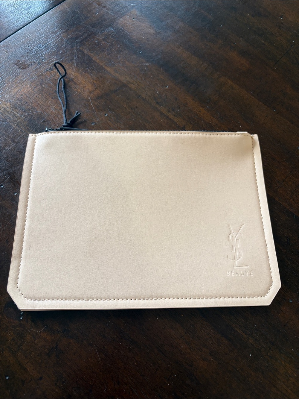 YSL Beaute Cream Make up Zipper Pouch